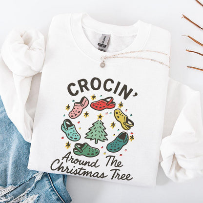 Crocin' Around The Christmas Tree PNG, Funny Christmas Shirt - 300 DPI