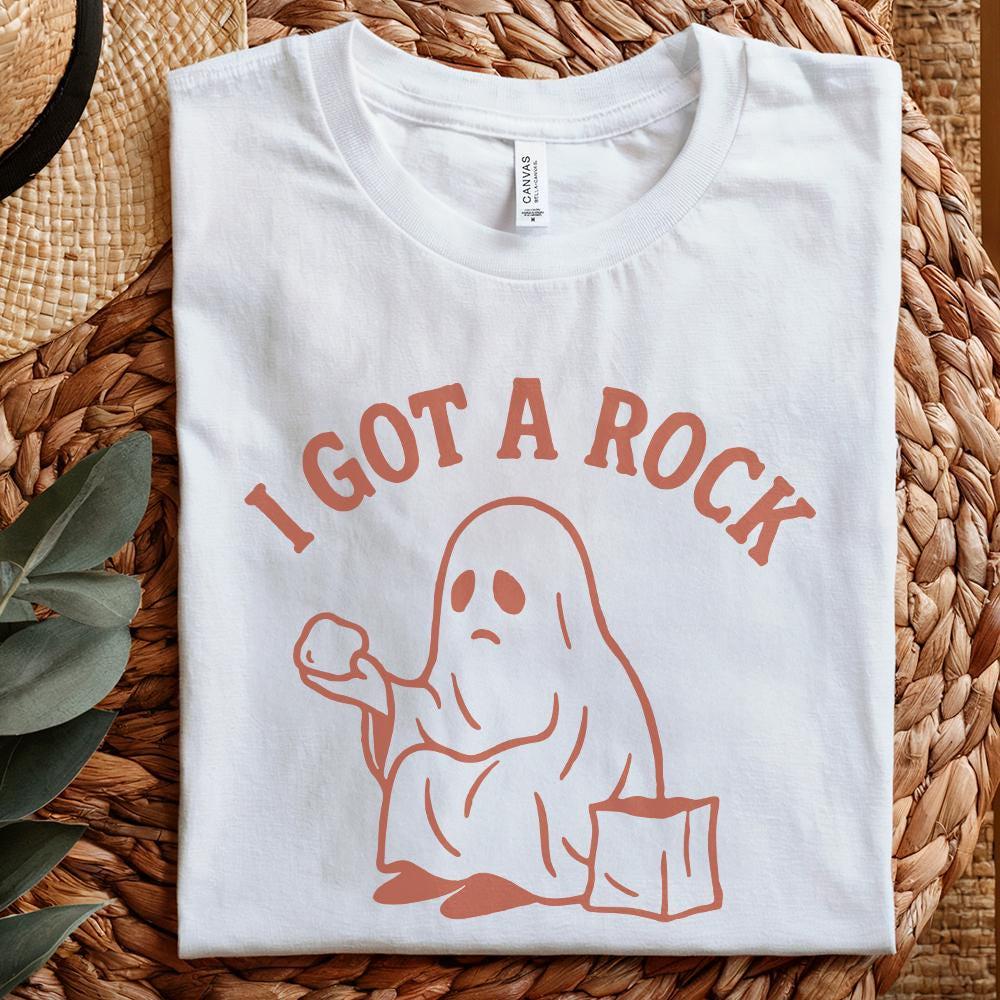 I Got A Rock PNG, Retro Ghost Halloween Digital Download - 300 DPI Design