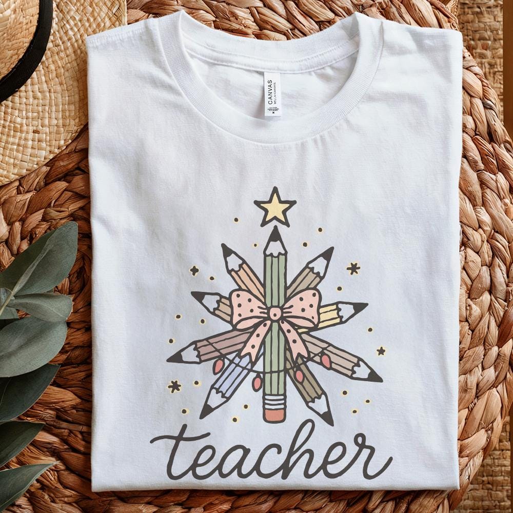 Teacher Pencil Star PNG, Best Teacher Ever PNG - 300 DPI Design for T-Shirt