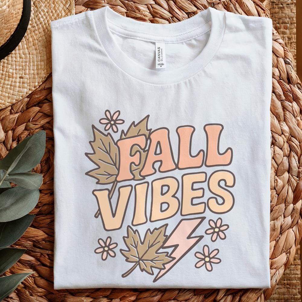 Fall Vibes PNG, Retro Autumn Shirt - 300 DPI Design for T-Shirt