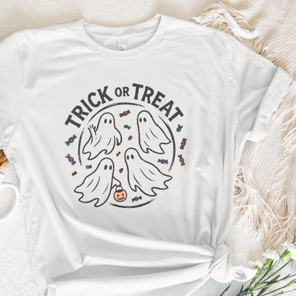 Trick or Treat PNG, Cute Halloween Ghosts Art - 300 DPI Design for T-Shirt