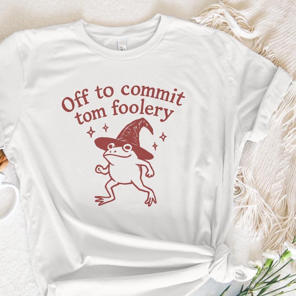 Off to Commit Tom Foolery PNG – Funny Witch Frog Tom Foolery Printable