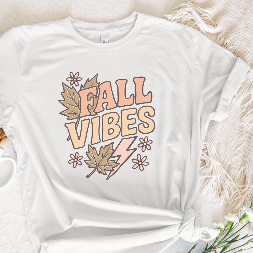 Fall Vibes PNG, Retro Autumn Shirt - 300 DPI Design for T-Shirt