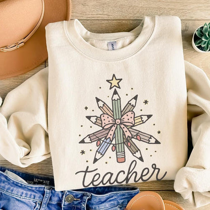 Teacher Pencil Star PNG, Best Teacher Ever PNG - 300 DPI Design for T-Shirt
