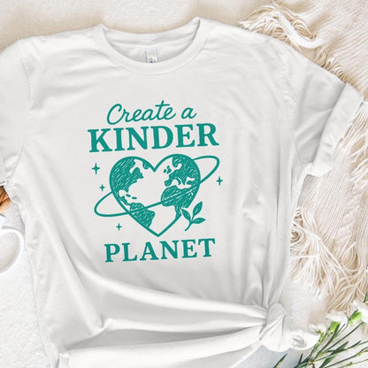 Create a Kinder Planet PNG, Eco Earth PNG - 300 DPI Design for T-Shirt