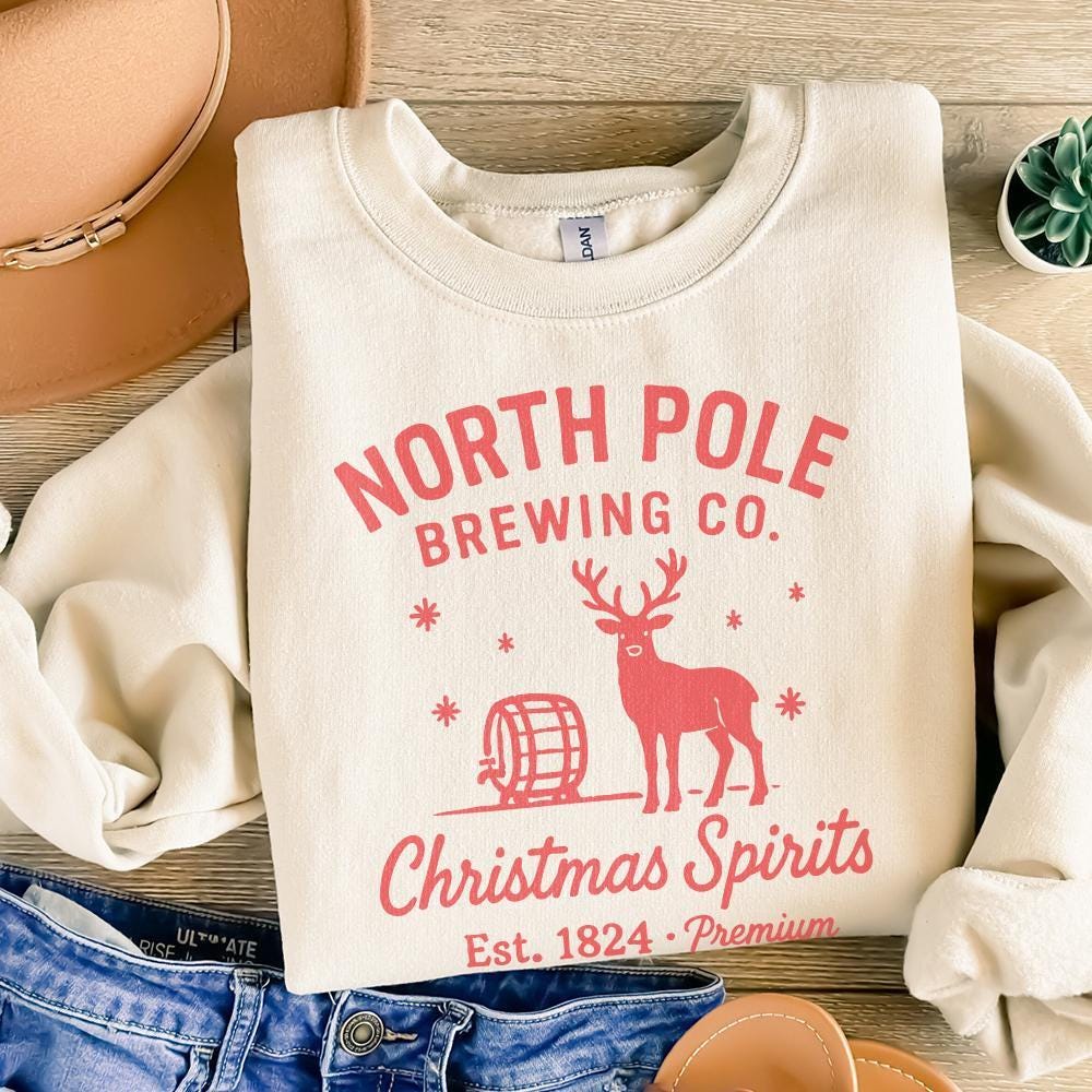 North Pole Brewing Co. Christmas Spirits PNG, Reindeer Holiday PNG - 300