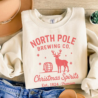 North Pole Brewing Co. Christmas Spirits PNG, Reindeer Holiday PNG - 300