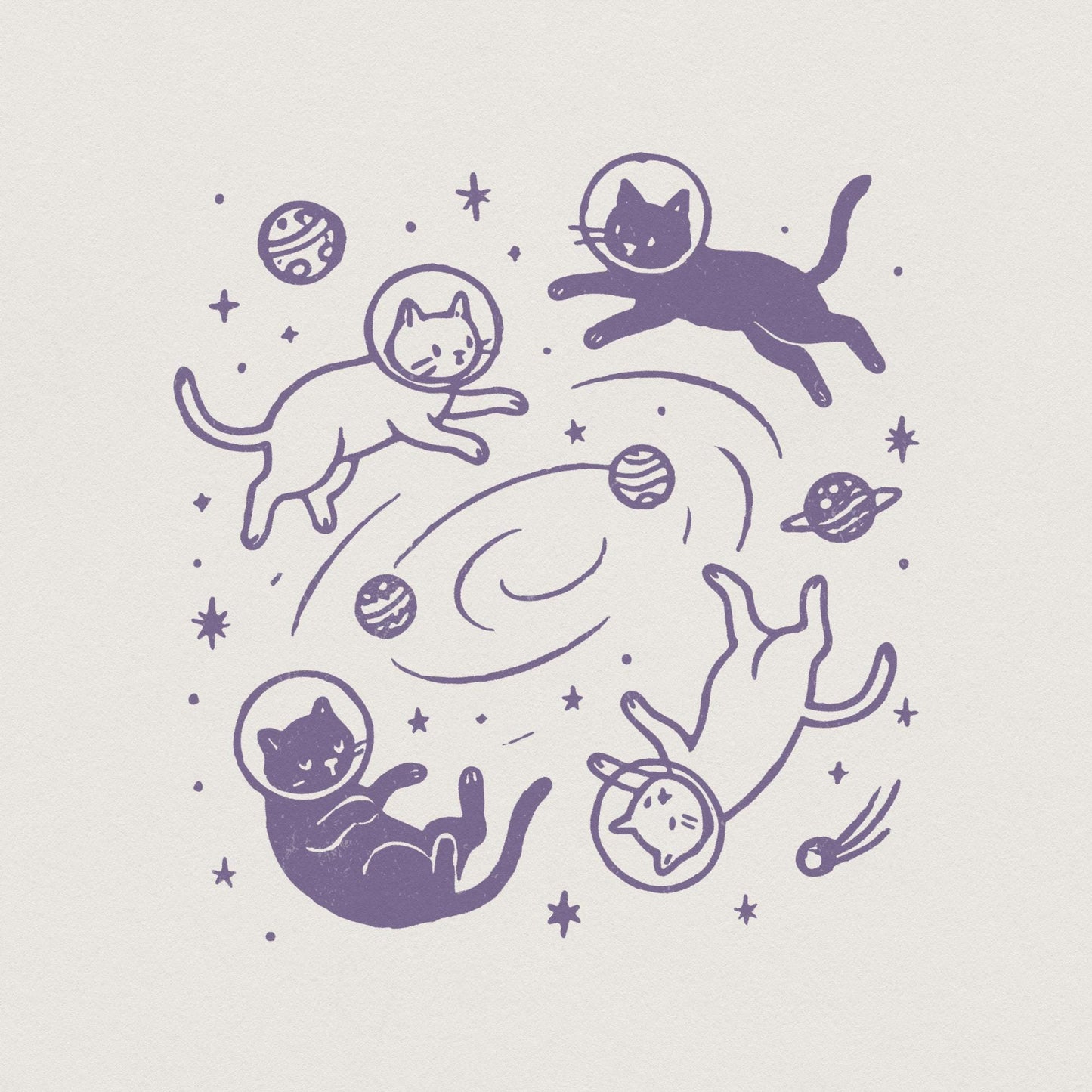 Space Cat PNG, Cat PNG - 300 DPI Design for T-Shirt