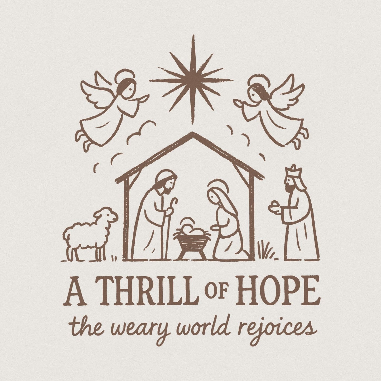 A Thrill Of Hope The Weary World Rejoices PNG, Nativity Scene PNG - 300
