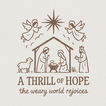 A Thrill Of Hope The Weary World Rejoices PNG, Nativity Scene PNG - 300