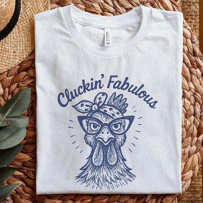 Cluckin' Fabulous Chicken PNG - Funny Chicken Shirt, Retro Hen Art for
