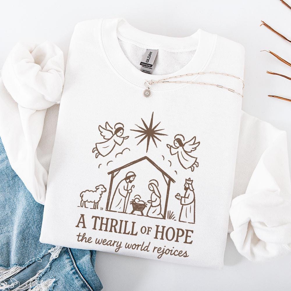 A Thrill Of Hope The Weary World Rejoices PNG, Nativity Scene PNG - 300