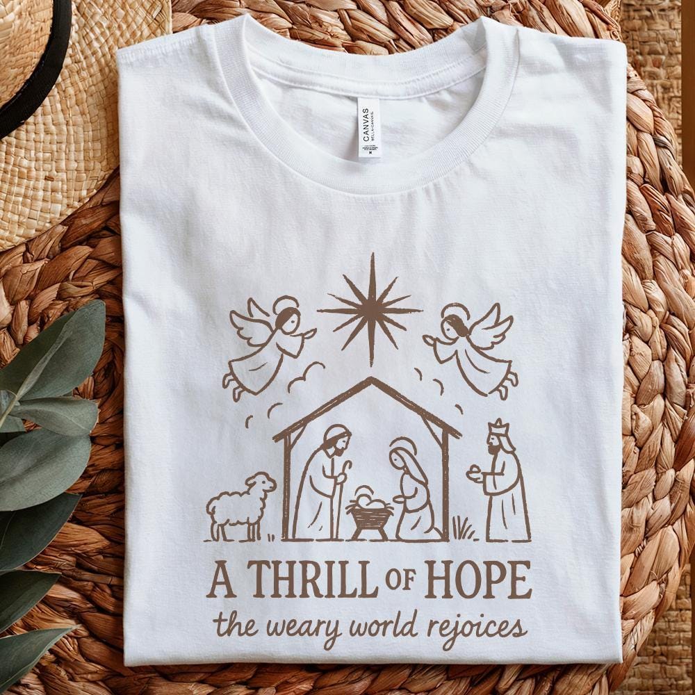 A Thrill Of Hope The Weary World Rejoices PNG, Nativity Scene PNG - 300