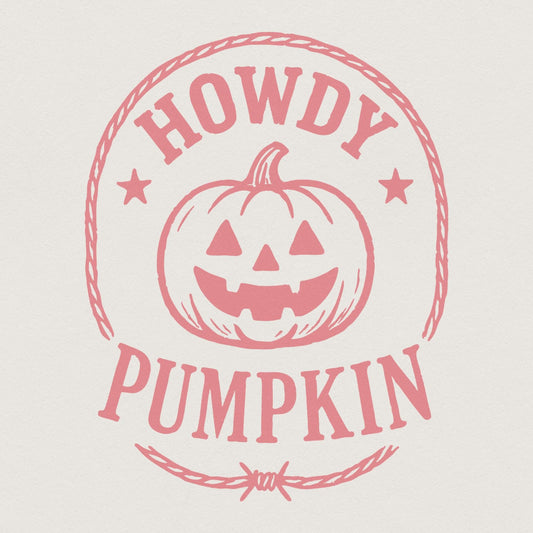 Howdy Pumpkin PNG, Western Fall PNG - 300 DPI Design for T-Shirt