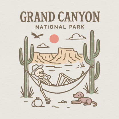 Grand Canyon National Park PNG, Skeleton Hammock Desert PNG - 300 DPI