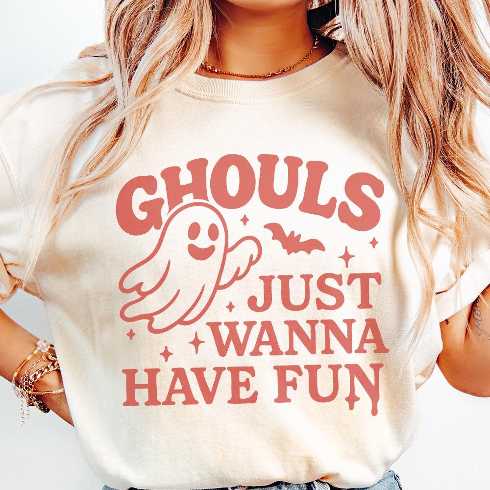 Ghouls Just Wanna Have Fun PNG, Retro Halloween PNG - 300 DPI Design for