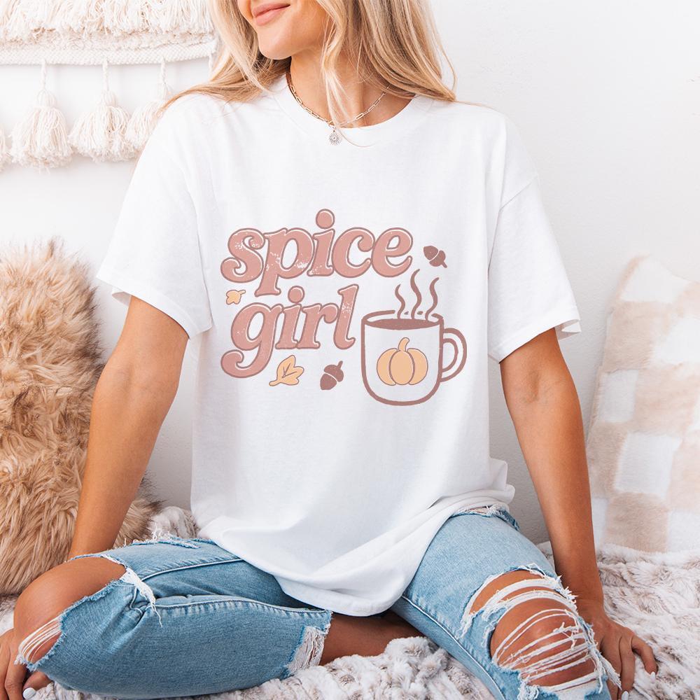 Spice Girl PNG Fall Pumpkin Coffee Mug PNG Autumn Acorn Leaves Cute