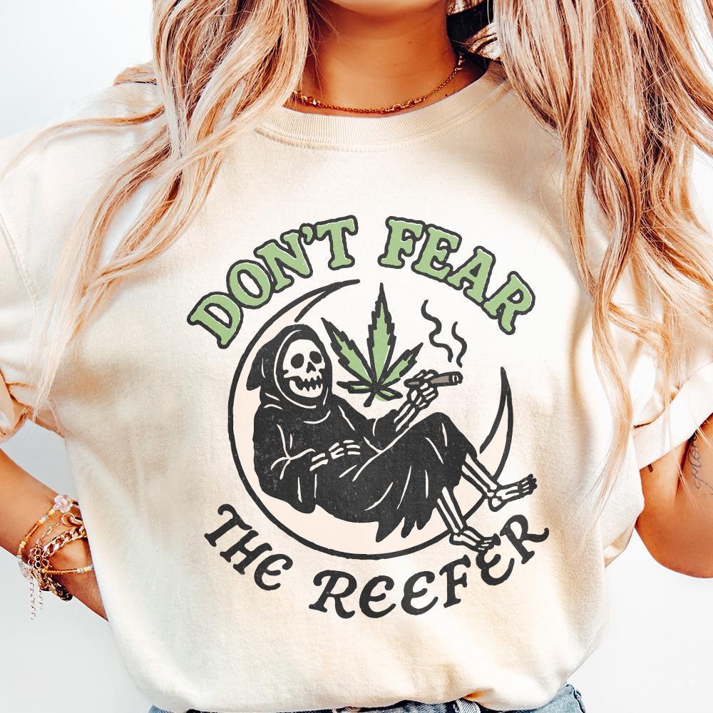 Don't Fear The Reefer PNG, Grim Reaper Smoking Weed Digital Art - 300 DPI