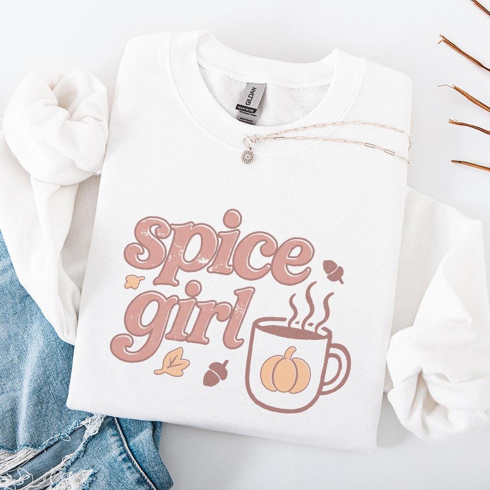Spice Girl PNG Fall Pumpkin Coffee Mug PNG Autumn Acorn Leaves Cute