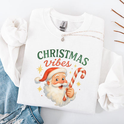 Christmas Vibes PNG, Vintage Santa Claus PNG - 300 DPI Design for T-Shirt