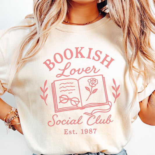Bookish Lover Social Club PNG, Book Lover PNG - 300 DPI Design for T-Shirt