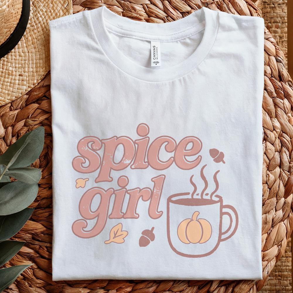 Spice Girl PNG Fall Pumpkin Coffee Mug PNG Autumn Acorn Leaves Cute