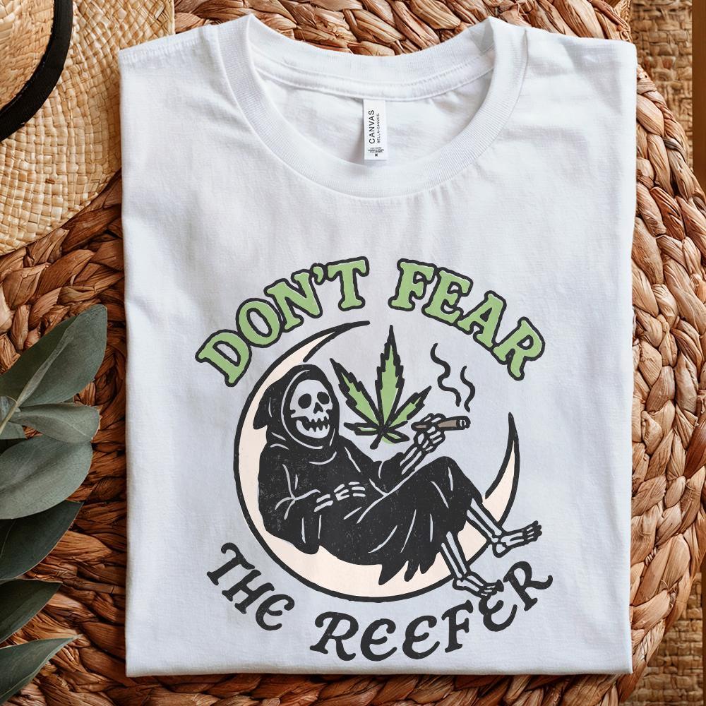 Don't Fear The Reefer PNG, Grim Reaper Smoking Weed Digital Art - 300 DPI