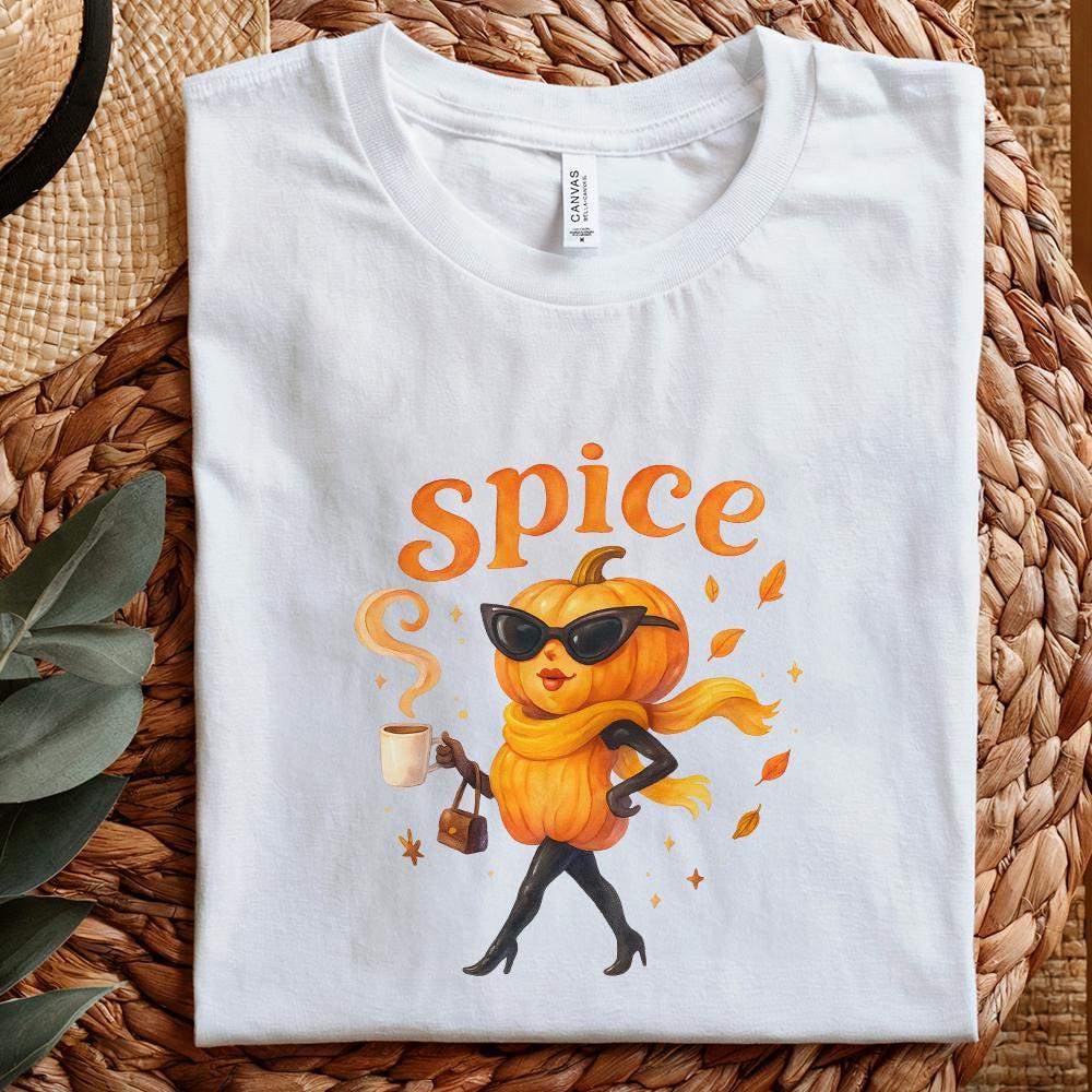 Spice Pumpkin Fall PNG, Pumpkin Lady Coffee PNG - 300 DPI Design for