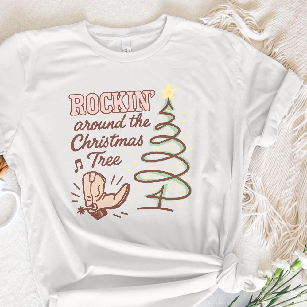 Rockin’ Around The Christmas Tree PNG, Western Christmas Tree PNG - 300