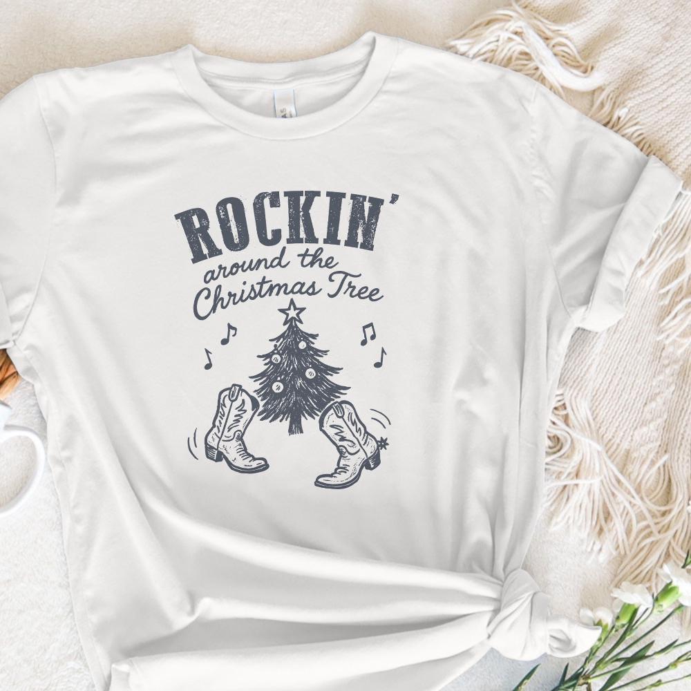 Rockin Around the Christmas Tree PNG, Retro Christmas - 300 DPI Design