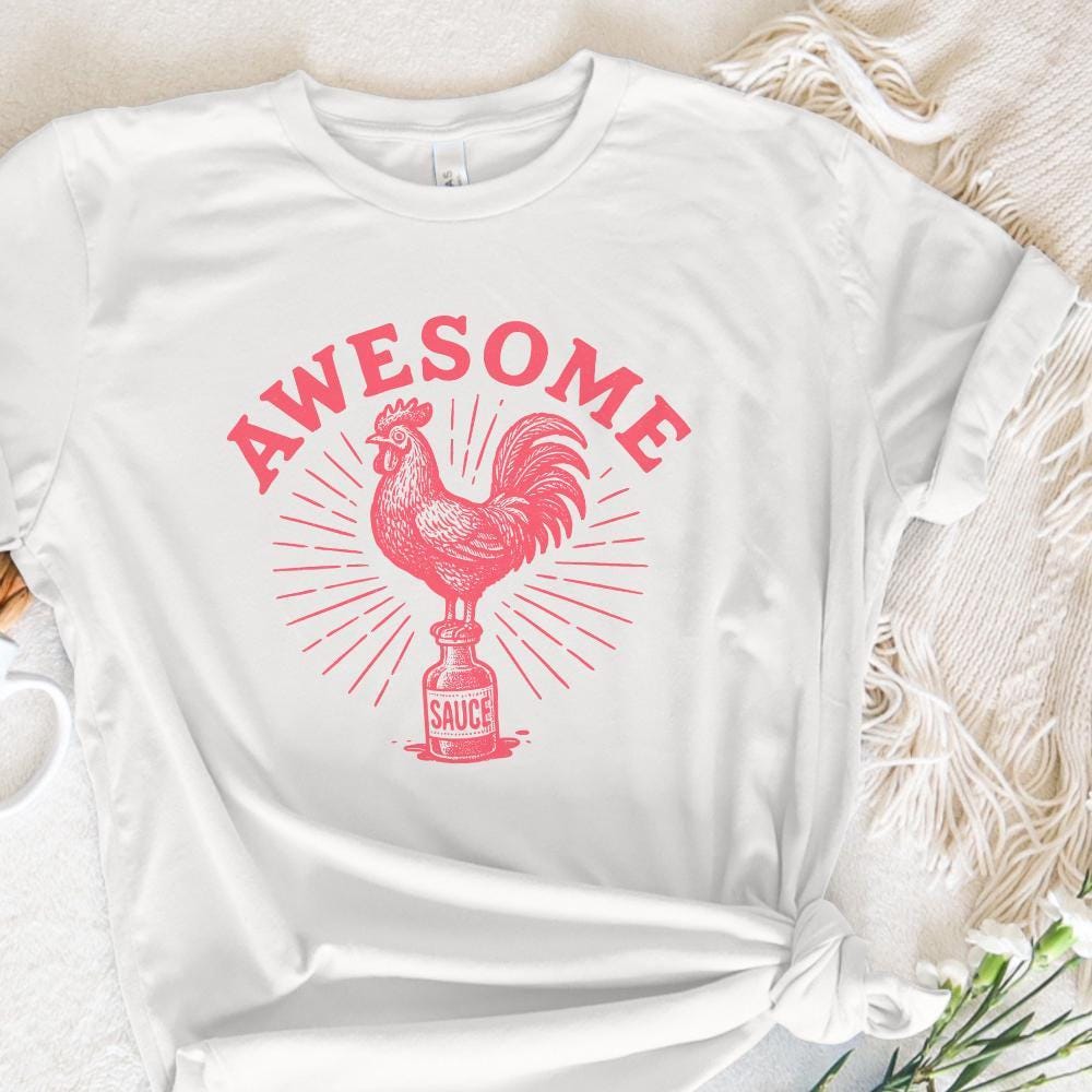 Awesome Sauce PNG, Retro Rooster Shirt - 300 DPI Design for T-Shirt