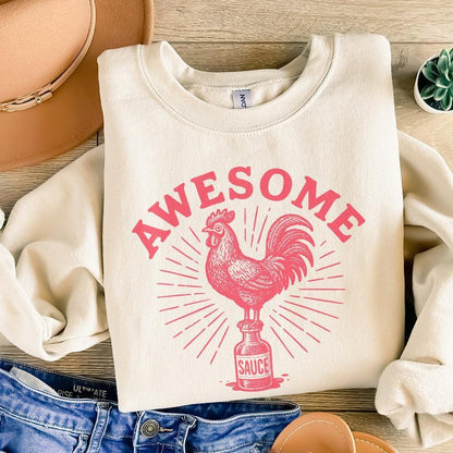 Awesome Sauce PNG, Retro Rooster Shirt - 300 DPI Design for T-Shirt