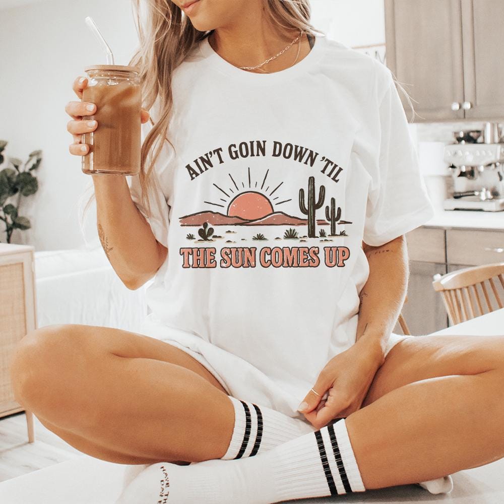 Ain't Goin Down 'Til The Sun Comes Up PNG, Western Desert Sunrise PNG -