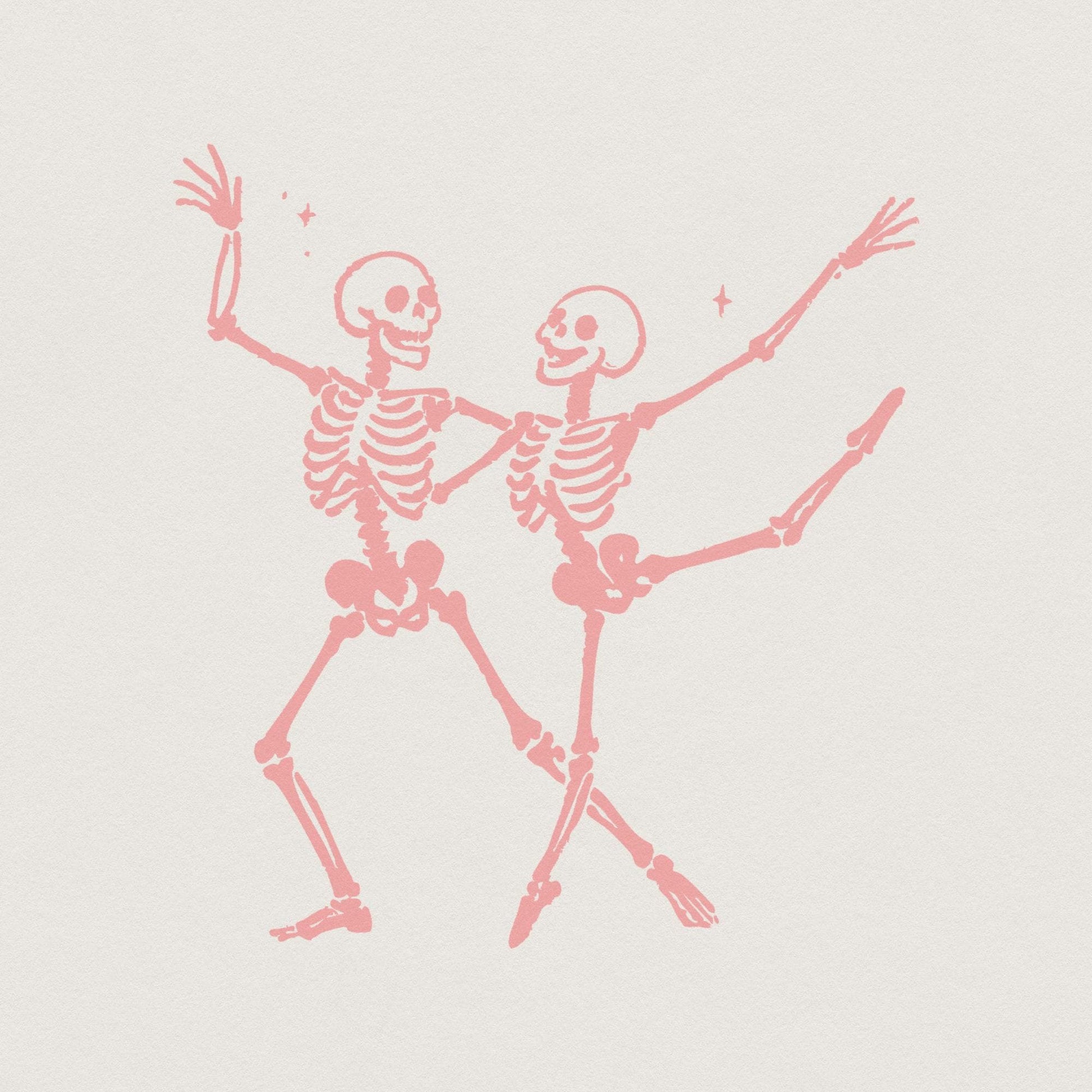 Dancing Skeletons PNG, Halloween PNG - 300 DPI Design for T-Shirt