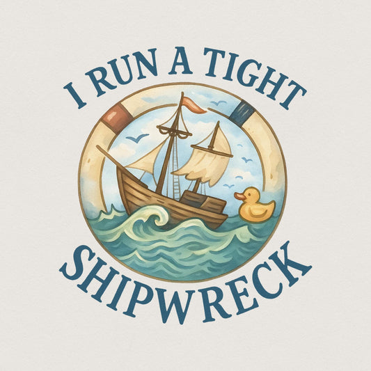 I Run A Tight Shipwreck PNG, Nautical Humor Digital Download - 300 DPI