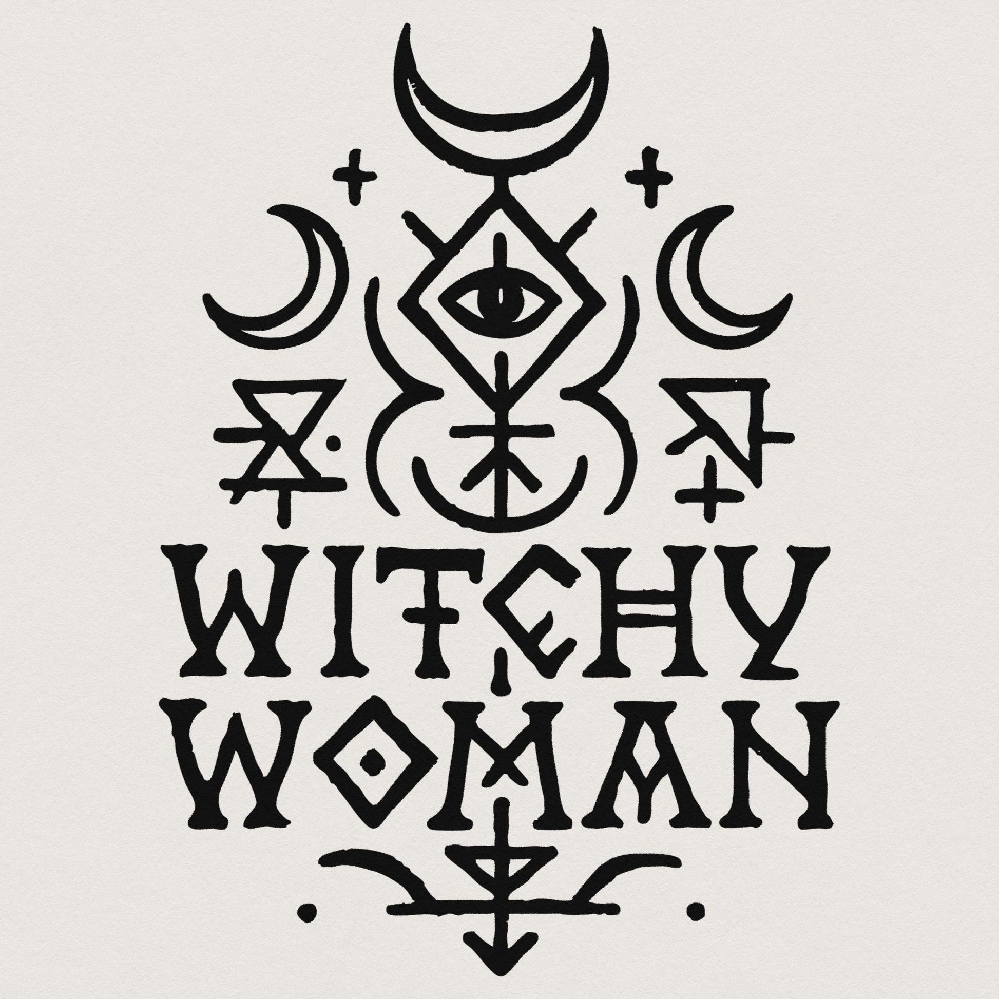 Witchy Woman PNG, Boho Occult Digital Download - 300 DPI Design for T-Shirt
