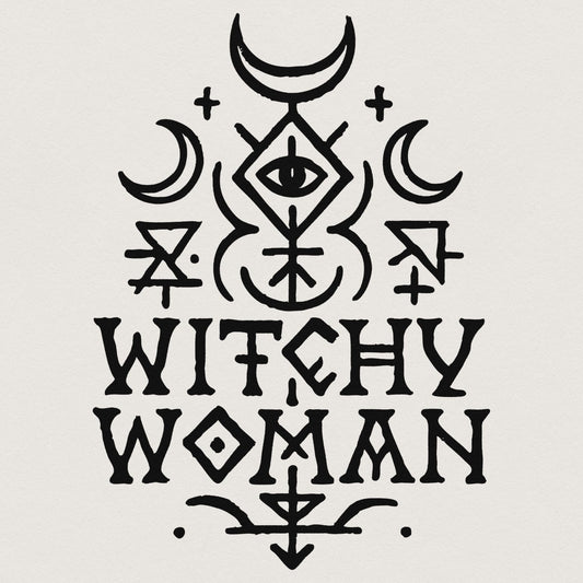 Witchy Woman PNG, Boho Occult Digital Download - 300 DPI Design for T-Shirt