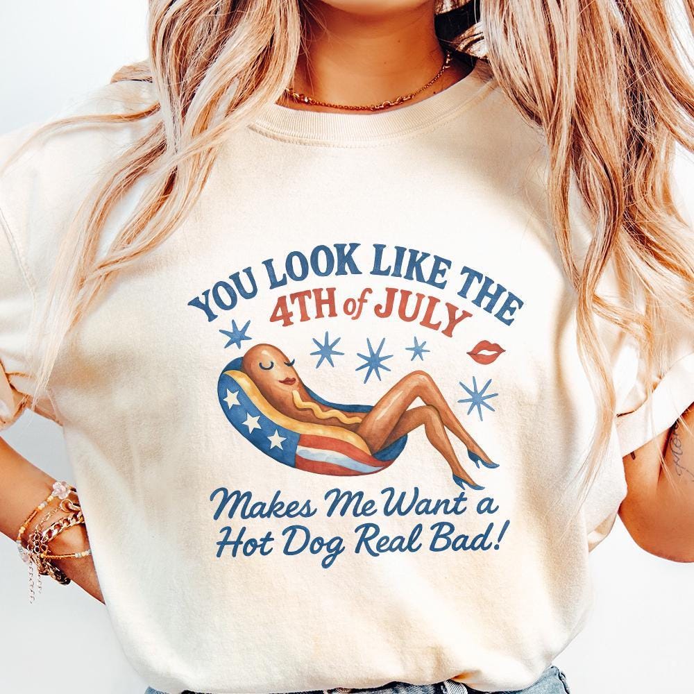 Funny 4th of July png, Cute Hot Dog png - 300 DPI Design for T-Shirt