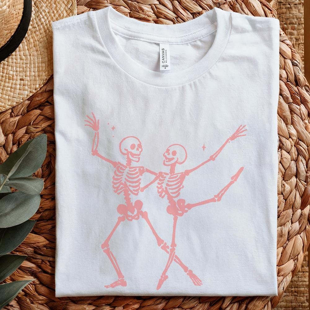 Dancing Skeletons PNG, Halloween PNG - 300 DPI Design for T-Shirt