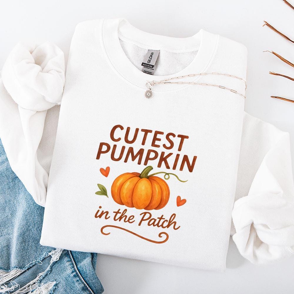 Cutest Pumpkin In The Patch PNG – Fall png, Pumpkin Patch PNG - 300 DPI