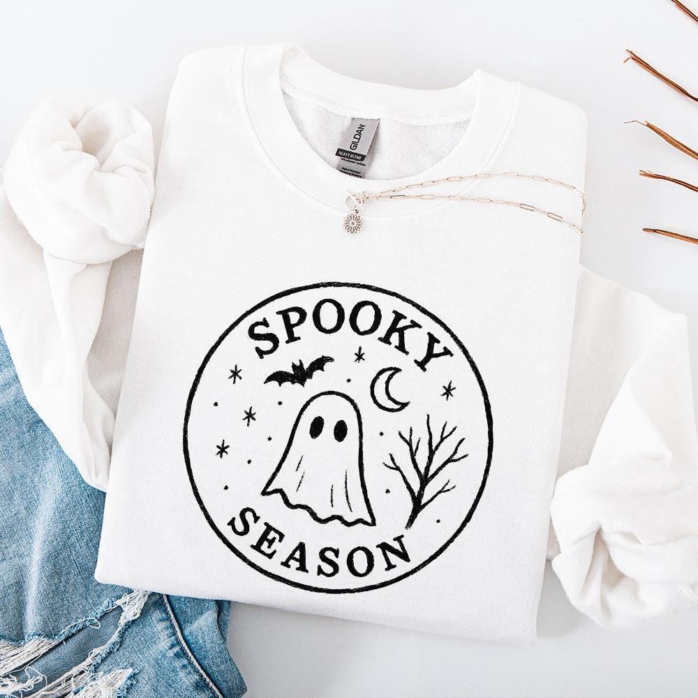 Spooky Season PNG, Retro Halloween Ghost PNG - 300 DPI Design for T-Shirt