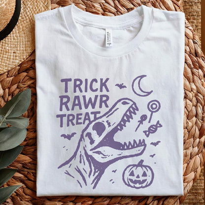 Trick Rawr Treat Dinosaur PNG, Cute Halloween Candy Shirt - 300 DPI