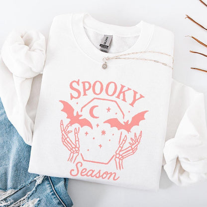 Spooky Season PNG, Skeleton Hands And Bats Halloween PNG - 300 DPI Design
