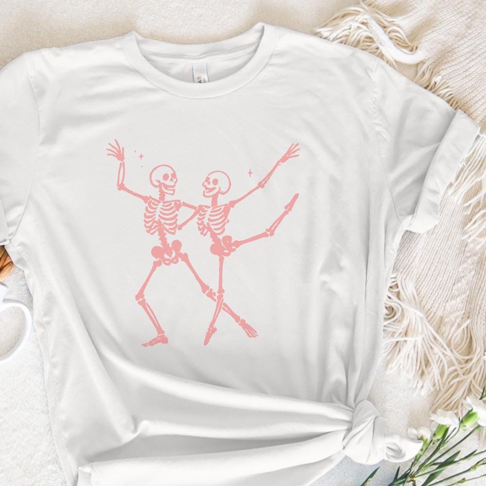 Dancing Skeletons PNG, Halloween PNG - 300 DPI Design for T-Shirt
