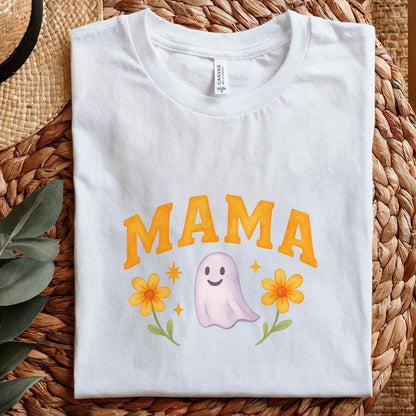 Mama PNG, Cute Ghost Floral Mother's Day Sublimation - 300 DPI Design for