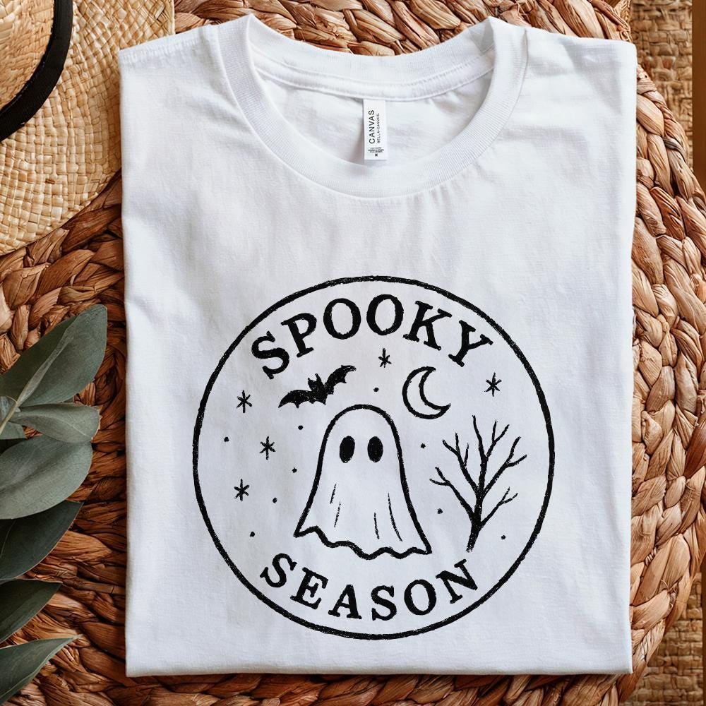 Spooky Season PNG, Retro Halloween Ghost PNG - 300 DPI Design for T-Shirt