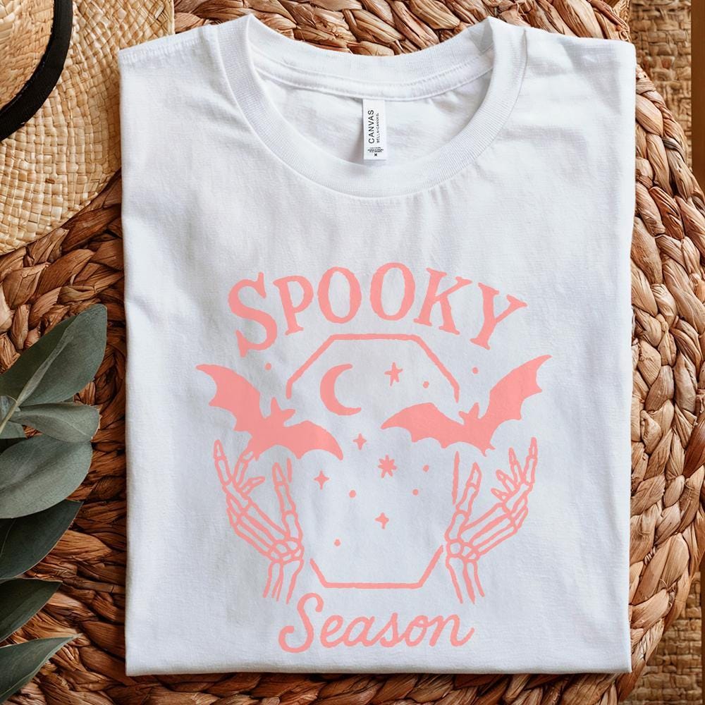 Spooky Season PNG, Skeleton Hands And Bats Halloween PNG - 300 DPI Design