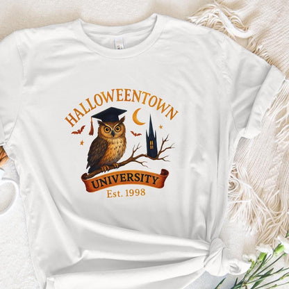 Halloweentown University Est. 1998 PNG, Owl Graduation Spooky Halloween