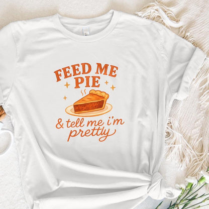 Feed Me Pie & Tell Me I'm Pretty PNG, Funny Quote Retro PNG for Kitchen