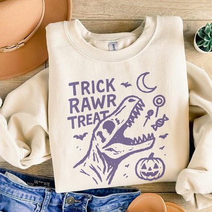 Trick Rawr Treat Dinosaur PNG, Cute Halloween Candy Shirt - 300 DPI